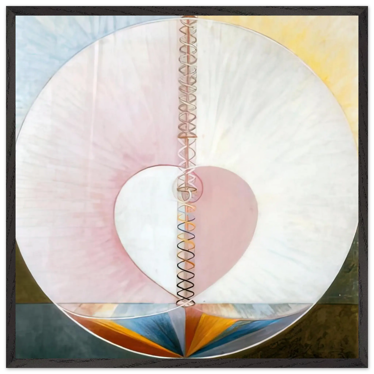 Hilma af Klint - WHAT A HUMAN BEING IS 1910 Wall art - 60x80 cm / 24x32 Inches - Premium Wooden Framed Poster With Fine Art Paper - Black frame