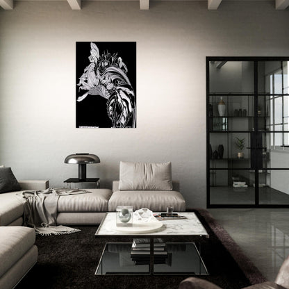 LIFE FORCE - MC Escher Brushed Aluminum Print - 70x100 cm / 28x40 inches | MC Escher Aluminum Print | MC Escher Prints
