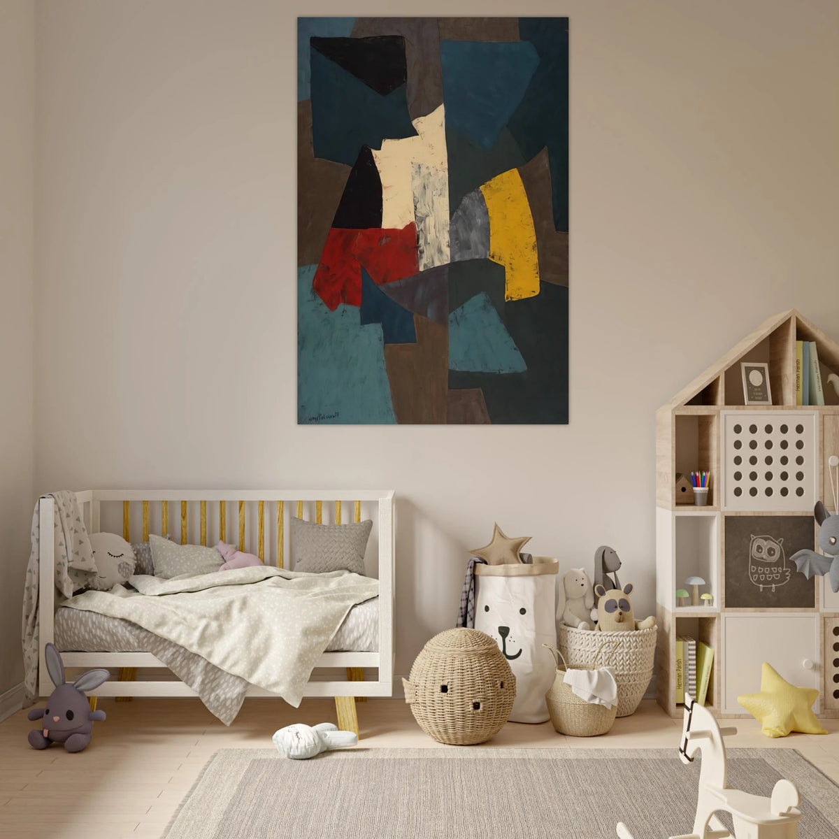 Abstract Composition - 1954 - Serge Poliakoff Art Prints - 100x150 cm / 40x60″ inches | Serge Poliakoff Poster | Serge Poliakoff Prints