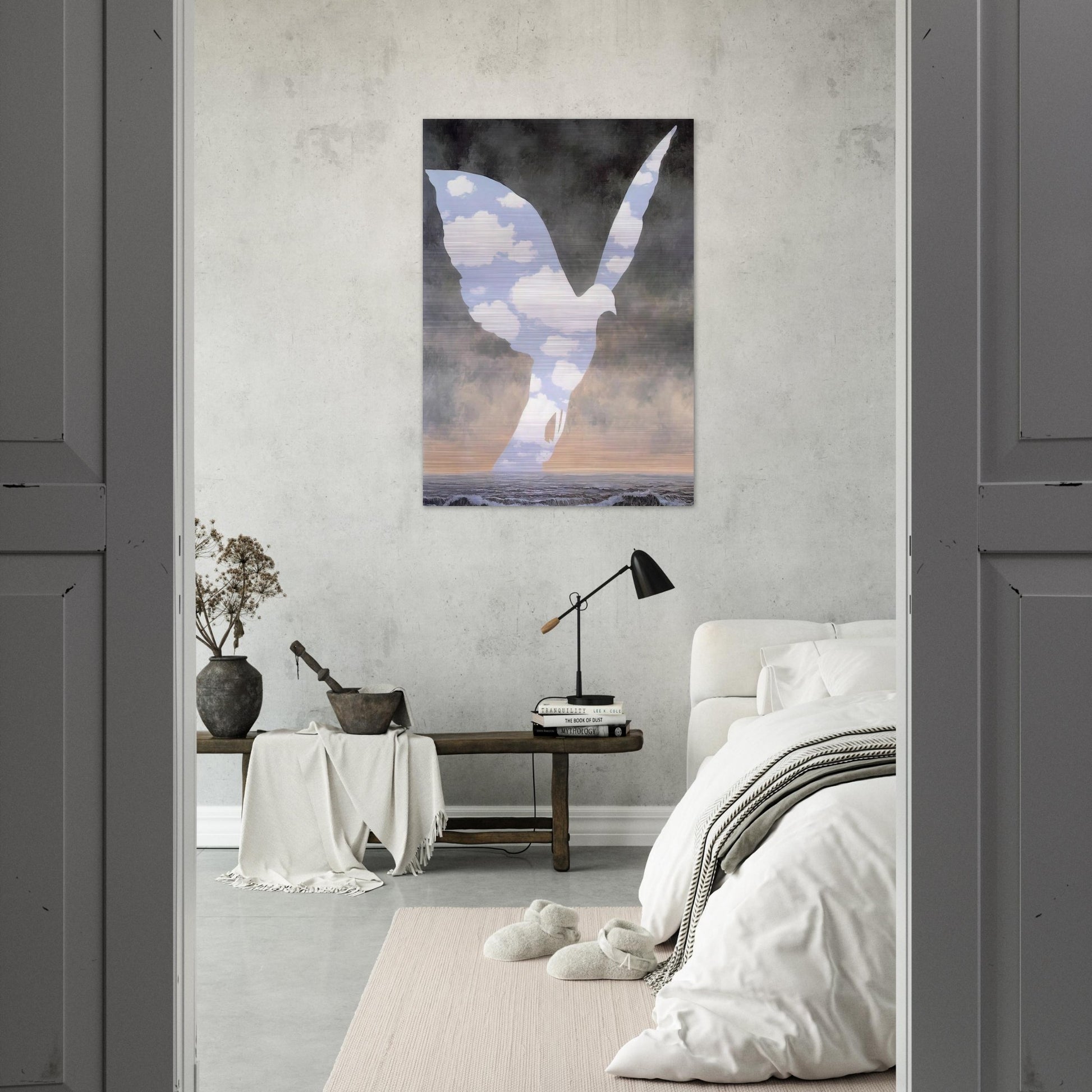 THE BIG FAMILY 1963 - Rene Magritte Brushed Aluminum Print - 70x100 cm / 28x40 inches | Rene Magritte Aluminum Print | Rene Magritte Prints