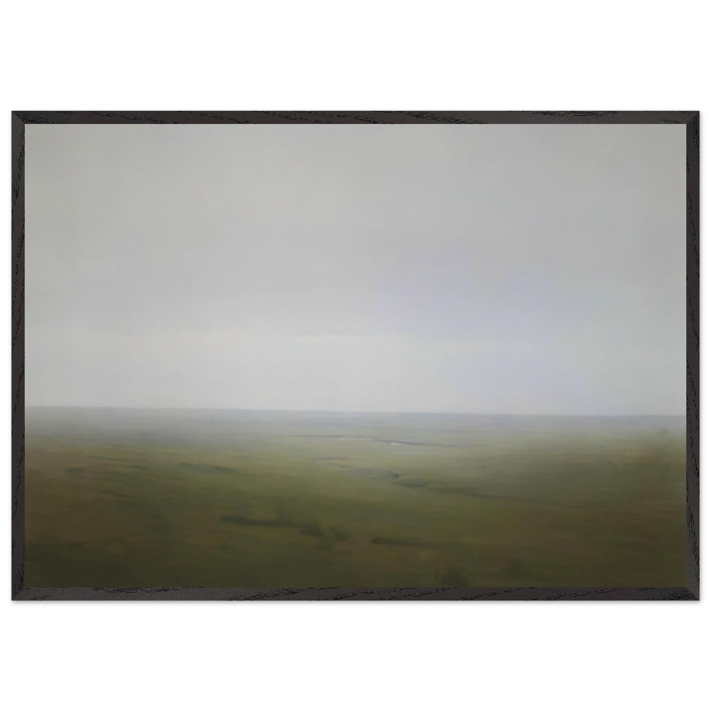 Landscape Steppe - Arkhyp Kuindzhi 70x100 cm / 28x40 inches Framed Art Print – Black Wooden Frame