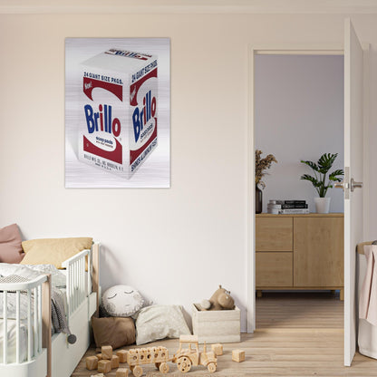 Brillo Soap Pads - Andy Warhol Brushed Aluminum Print - 70x100 cm / 28x40 inches | Andy Warhol Aluminum Print | Andy Warhol Prints