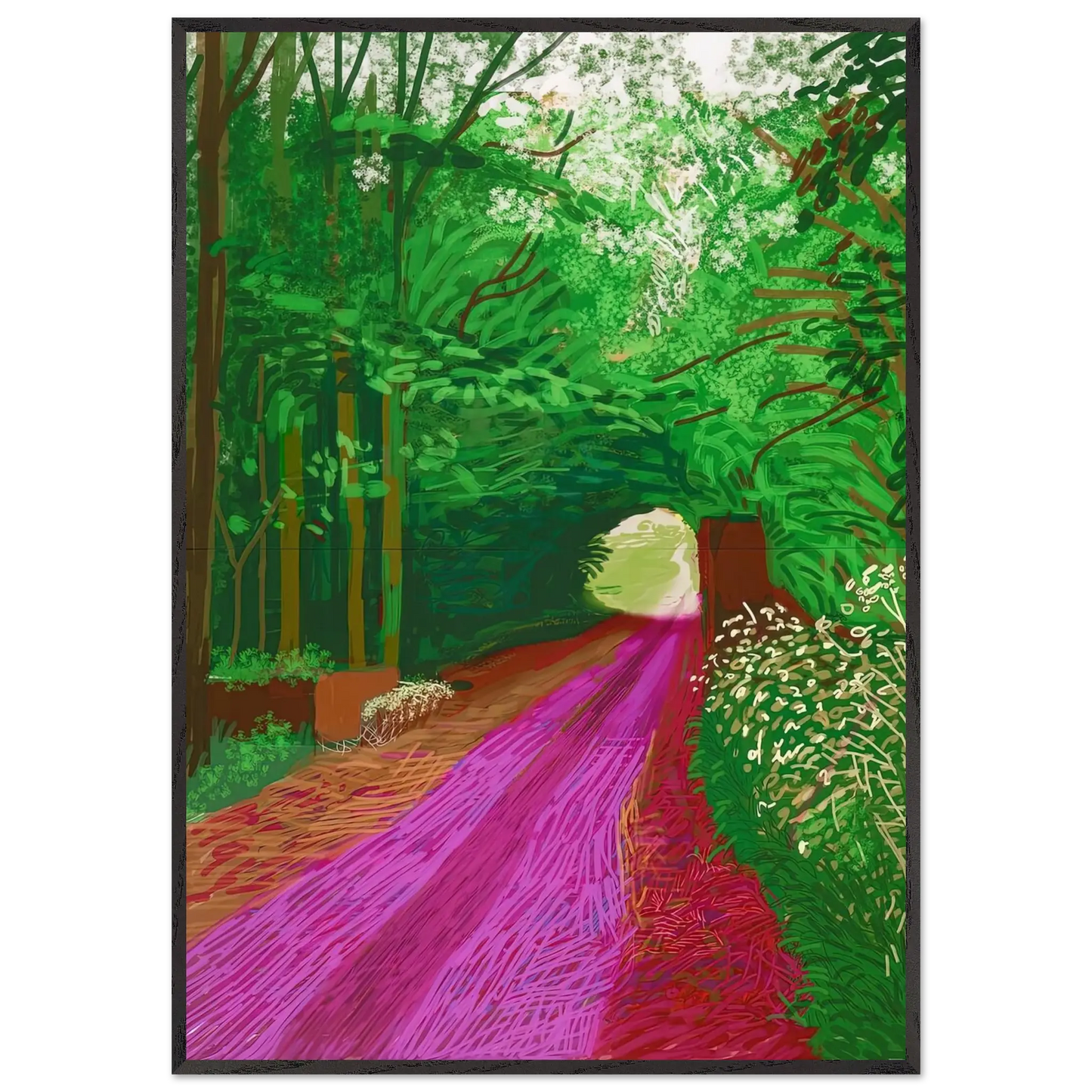 David Hockney - David Hockney Wall art - 40x50 cm / 16x20 inches - Premium Wooden Framed Poster With Fine Art Paper - Black frame