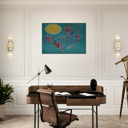 INTIME MESSAGE 1942 - Wassily Kandinsky Brushed Aluminum Print - 70x100 cm / 28x40 inches | Wassily Kandinsky Aluminum Print | Wassily Kandinsky Prints