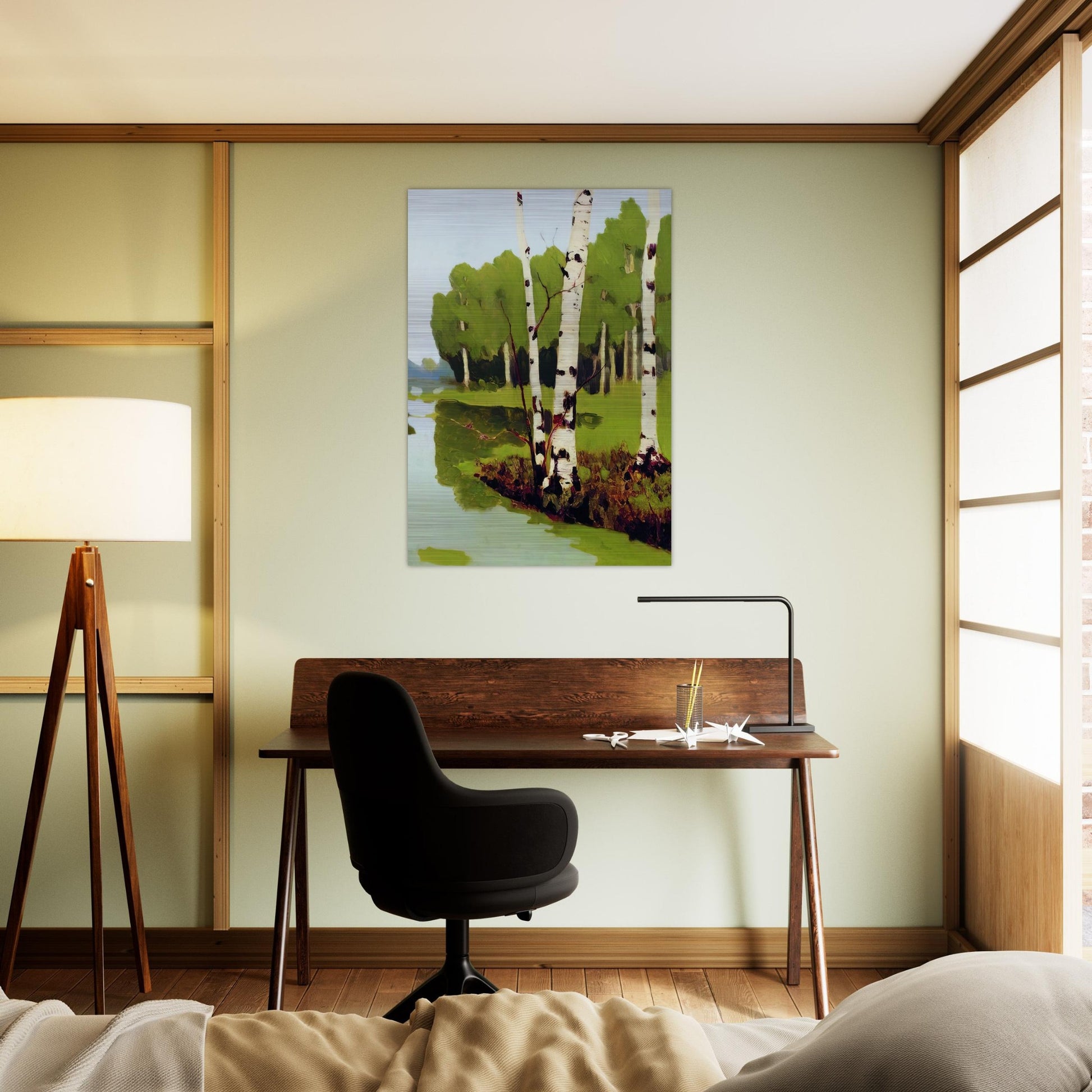 Birches - Arkhyp Kuindzhi Brushed Aluminum Print - 70x100 cm / 28x40 inches | Arkhyp Kuindzhi Aluminum Print | Arkhyp Kuindzhi Prints