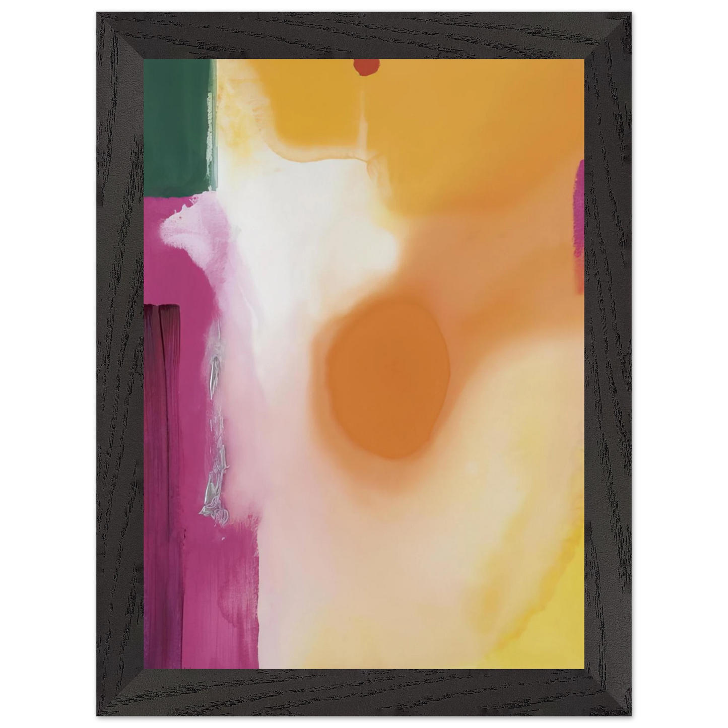 Helen Frankenthaler - Bullseye - 1989 Wall art - 60x80 cm / 24x32 inches - Premium Wooden Framed Poster With Fine Art Paper-canvas - Black frame