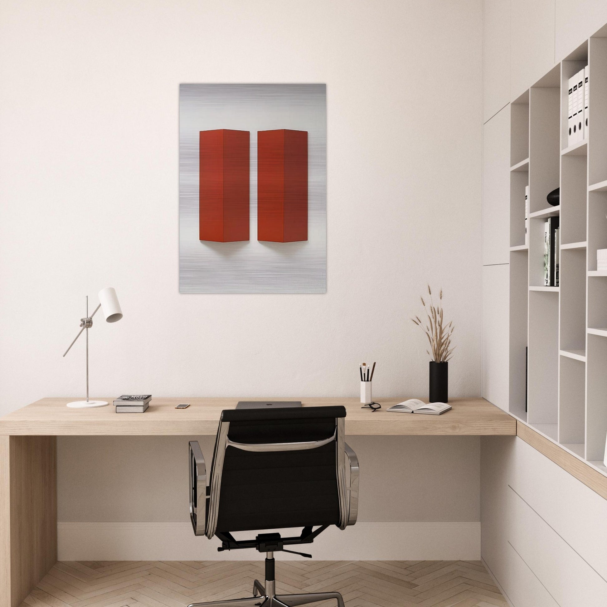 Relief, Series B - 1967 - Charlotte Posenenske Brushed Aluminum Print - 70x100 cm / 28x40 inches | Charlotte Posenenske Aluminum Print | Charlotte Posenenske Prints