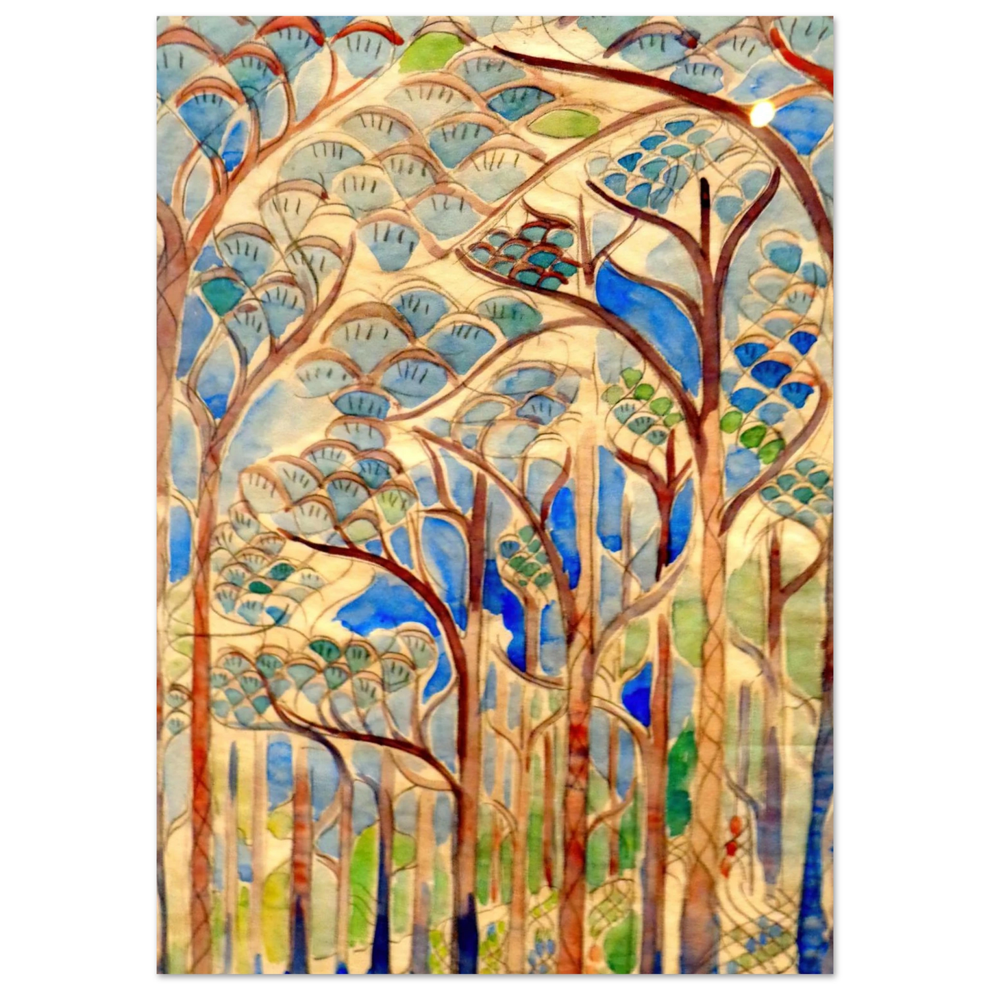 Walter Inglis Anderson - Walter Anderson Wall art - 20x25 cm / 8x10 inches - Premium Wooden Framed Poster With Fine Art Paper-canvas - White frame