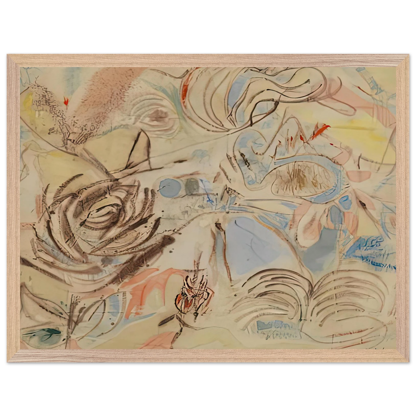 Helen Frankenthaler - 10 29 52, 1952- Wall Art - 30x40 cm / 12x16 inches - Premium Wooden Framed Poster With Fine Art Paper-canvas - White frame