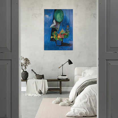 FLOWERS AND CERAMIC PLATE 1913 - Henri Matisse Brushed Aluminum Print - 70x100 cm / 28x40 inches | Henri Matisse Aluminum Print | Henri Matisse Prints
