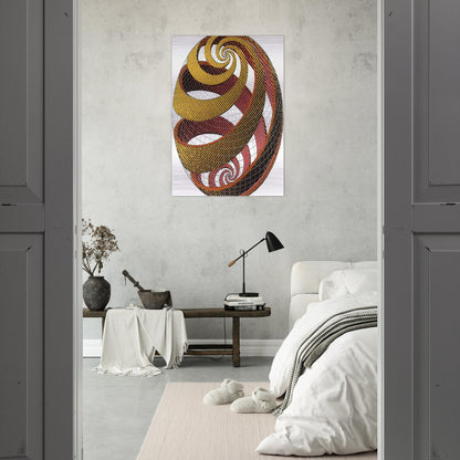 SPHERE SPIRALS - MC Escher Brushed Aluminum Print - 70x100 cm / 28x40 inches | MC Escher Aluminum Print | MC Escher Prints