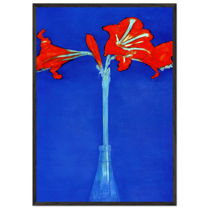 Amaryllis - Piet Mondrian 70x100 cm / 28x40 inches Framed Art Print – Black Wooden Frame