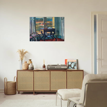 INTERIOR WITH A TABLE 1921 - Vanessa Bell Brushed Aluminum Print - 70x100 cm / 28x40 inches | Vanessa Bell Aluminum Print | Vanessa Bell Prints