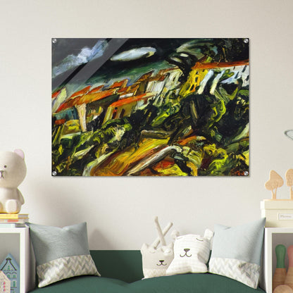 VIEW OF CERET - Chaim Soutine Acrylic Print - 70x100 cm / 28x40″ inches | Chaim Soutine Wall Art | Chaim Soutine Prints