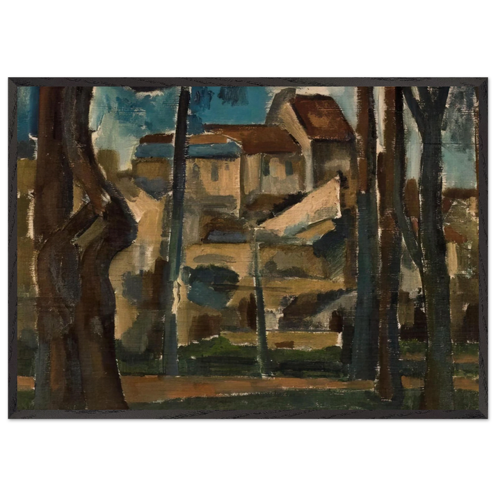 LANDSCAPE OF CARRI RES 1909 - Andre Derain 70x100 cm / 28x40 inches Framed Art Print – Black Wooden Frame