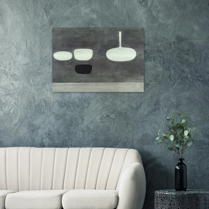 Grey Still Life - 1969 - William Scott Brushed Aluminum Print - 70x100 cm / 28x40 inches | William Scott Aluminum Print | William Scott Prints