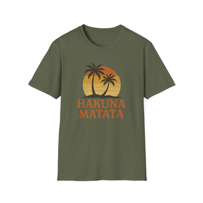Camiseta con gráfico retro de Hakuna Matata, camiseta con vibra positiva "No Worries", camiseta vintage inspirada en los 90, camiseta con frase "Siéntete bien", regalo unisex