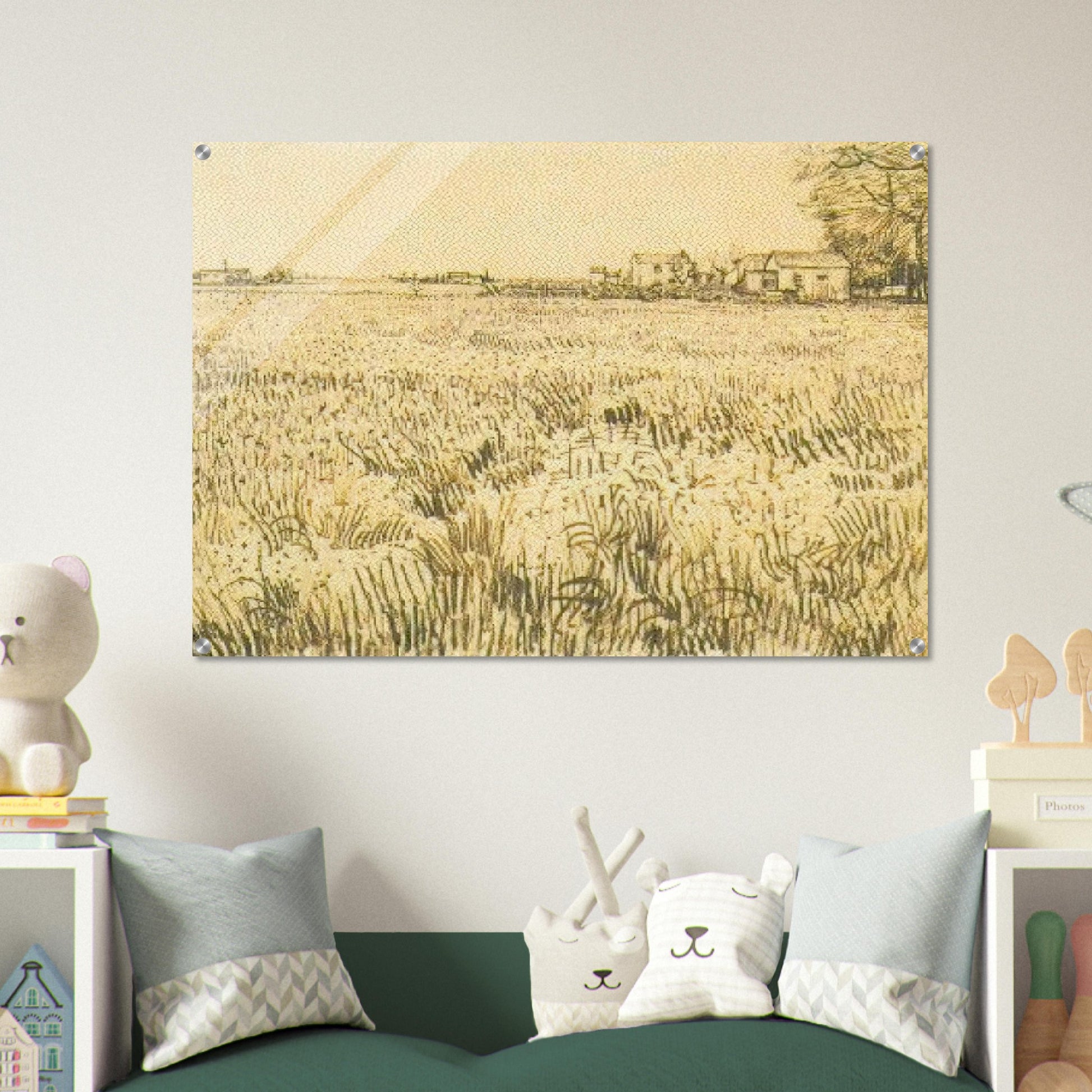 Meadow with Flowers - Vincent van Gogh Acrylic Print - 70x100 cm / 28x40″ inches