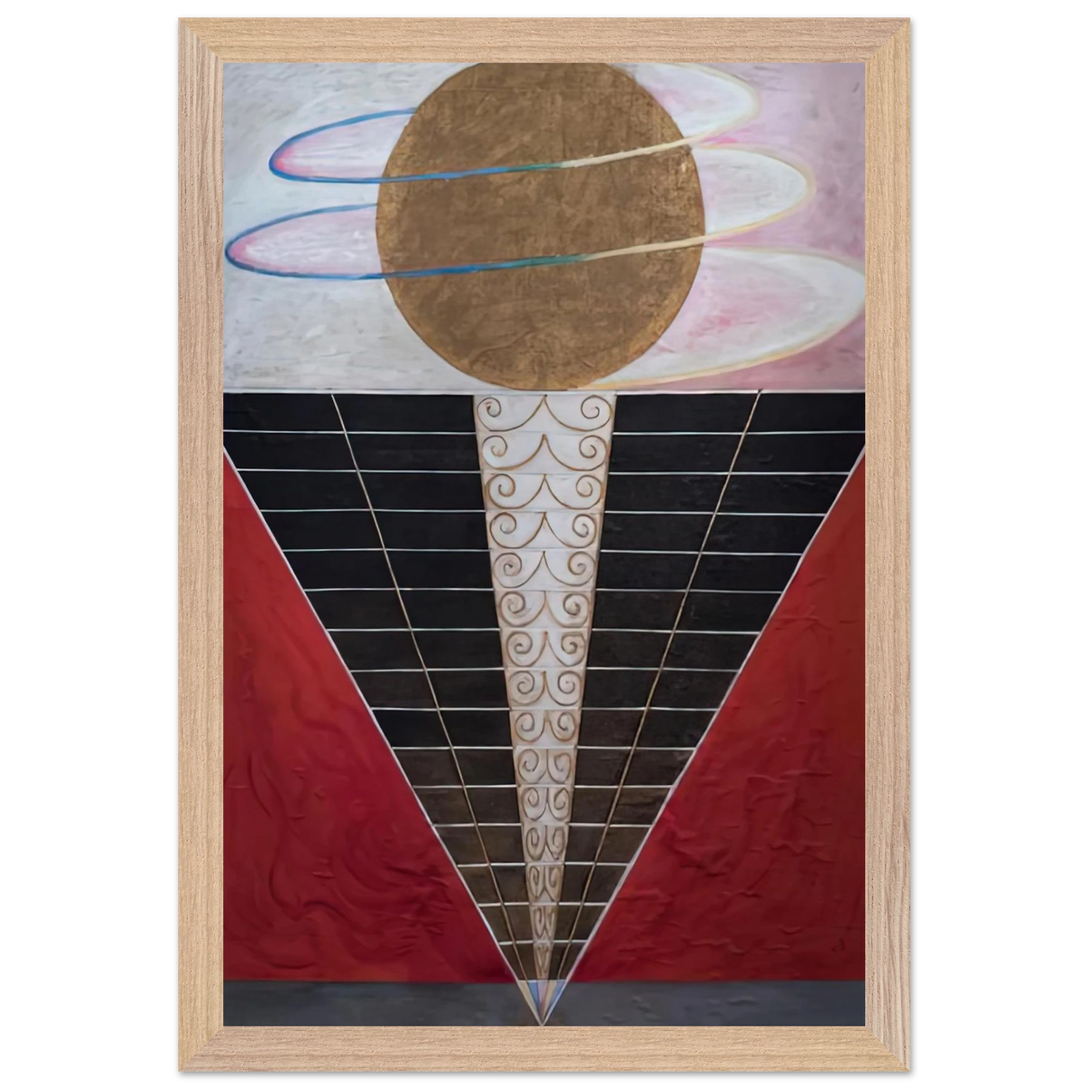 Hilma af Klint - ALTARPIECE NO 2 1915 Wall art - 40x50 cm / 16x20 inches - Premium Wooden Framed Poster With Fine Art Paper-canvas - Wood frame