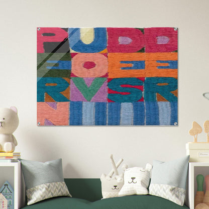 PER NUOVI DESIDERI 1977 - Alighiero Boetti Acrylic Print - 70x100 cm / 28x40″ inches