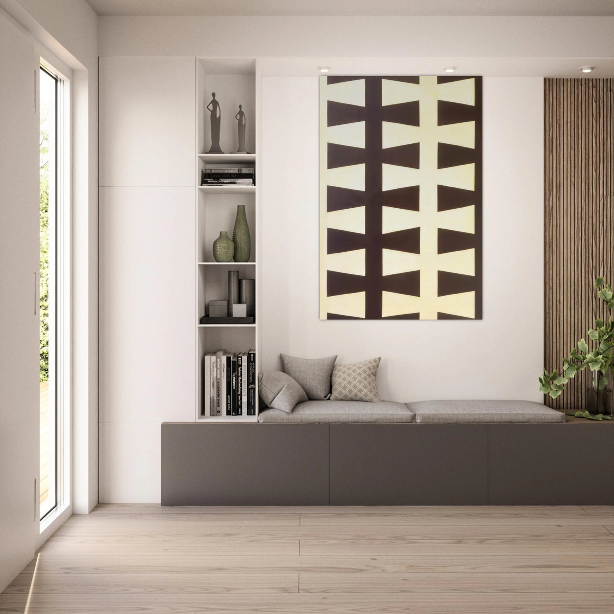 Black and White Repeat - 1953 - Leon Polk Smith Art Prints - 100x150 cm / 40x60″ inches | Leon Polk Smith Poster | Leon Polk Smith Prints