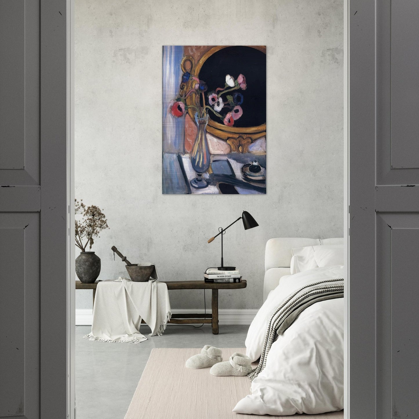 ANEMONE AND MIRROR 1920 - Henri Matisse Brushed Aluminum Print - 70x100 cm / 28x40 inches | Henri Matisse Aluminum Print | Henri Matisse Prints