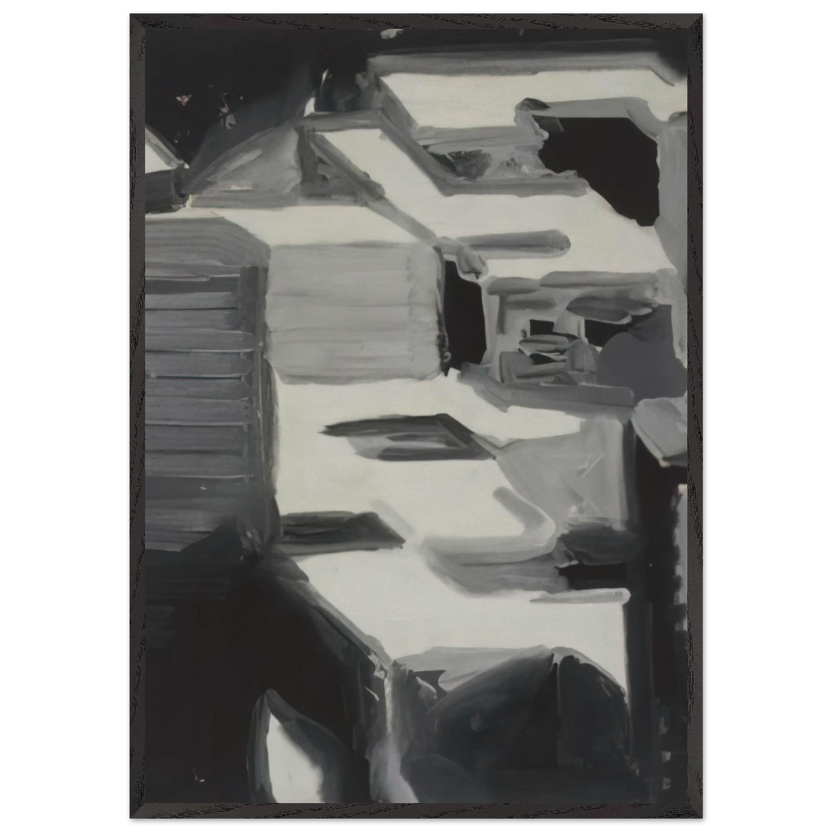 TOWNSCAPE 1968 3 - Gerhard Richter 70x100 cm / 28x40 inches Framed Art Print – Black Wooden Frame