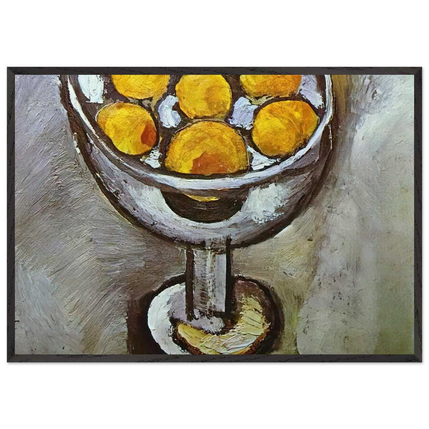 A VASE WITH ORANGES - Henri Matisse 70x100 cm / 28x40 inches Framed Art Print – Black Wooden Frame