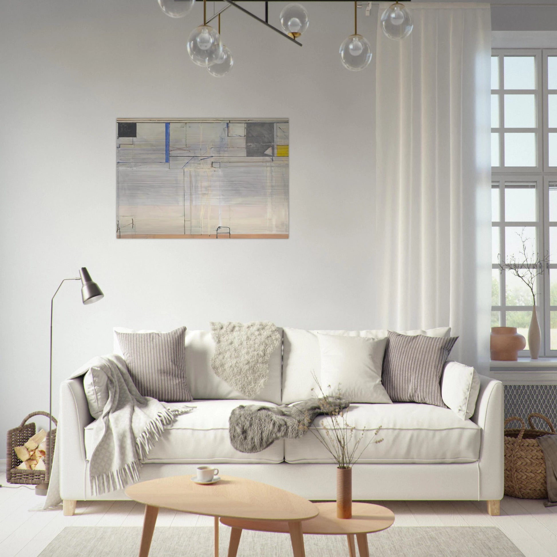 Ocean Park #131 - Richard Diebenkorn Brushed Aluminum Print - 70x100 cm / 28x40 inches | Richard Diebenkorn Aluminum Print | Richard Diebenkorn Prints