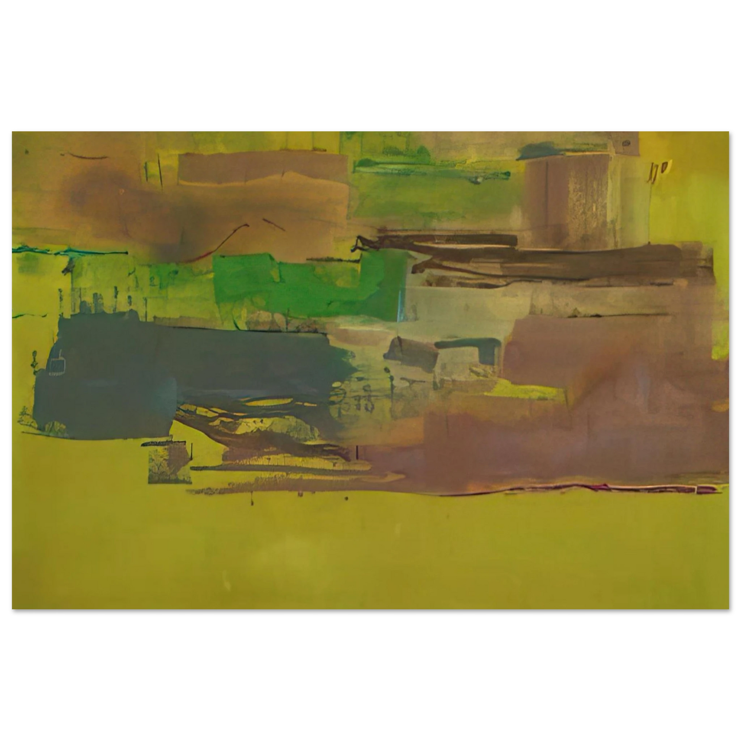 Helen Frankenthaler - August Deep - 1978 Wall art - 50x50 cm / 20x20 inches - Fine Art Poster-canvas - -