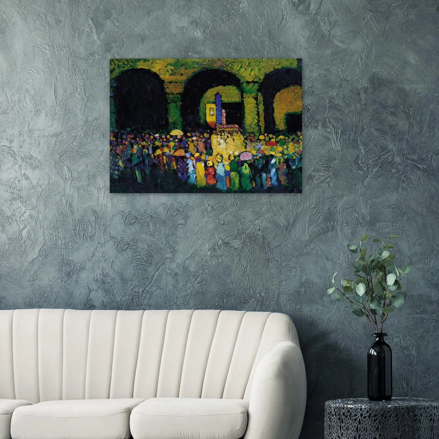 THE LUDWIGSKIRCHE IN MUNICH 1908 - Wassily Kandinsky Brushed Aluminum Print - 70x100 cm / 28x40 inches | Wassily Kandinsky Aluminum Print | Wassily Kandinsky Prints