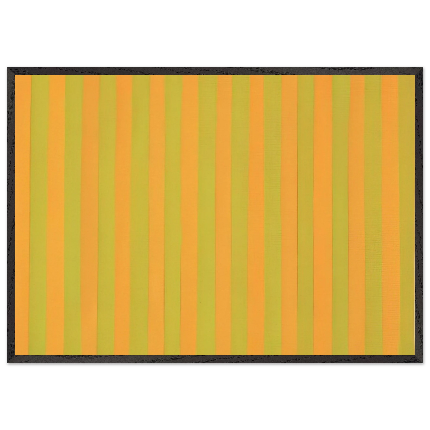 Two Yellows - 1959 - Gene Davis 70x100 cm / 28x40 inches Framed Art Print – Black Wooden Frame