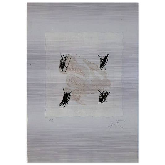 PETRIFICADA PETRIFICANTE II 1978 - Antoni Tapies Brushed Aluminum Print - 70x100 cm / 28x40 inches | Antoni Tapies Aluminum Print | Antoni Tapies Prints
