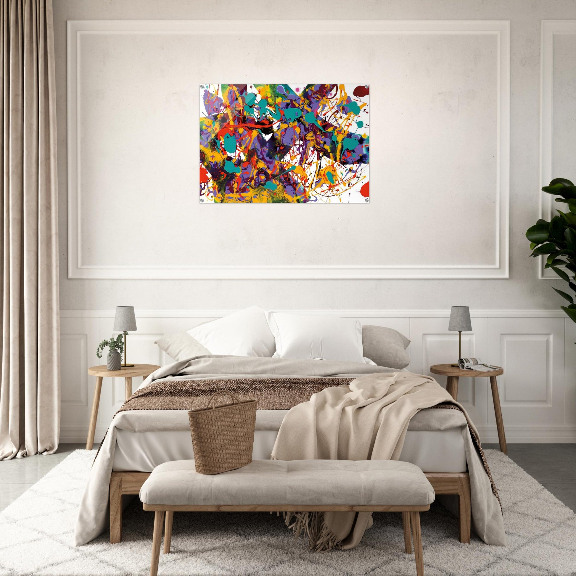 Untitled  SFP94-35  SFF 1711  - Sam Francis Acrylic Print - 70x100 cm / 28x40″ inches | Sam Francis Wall Art | Sam Francis Prints