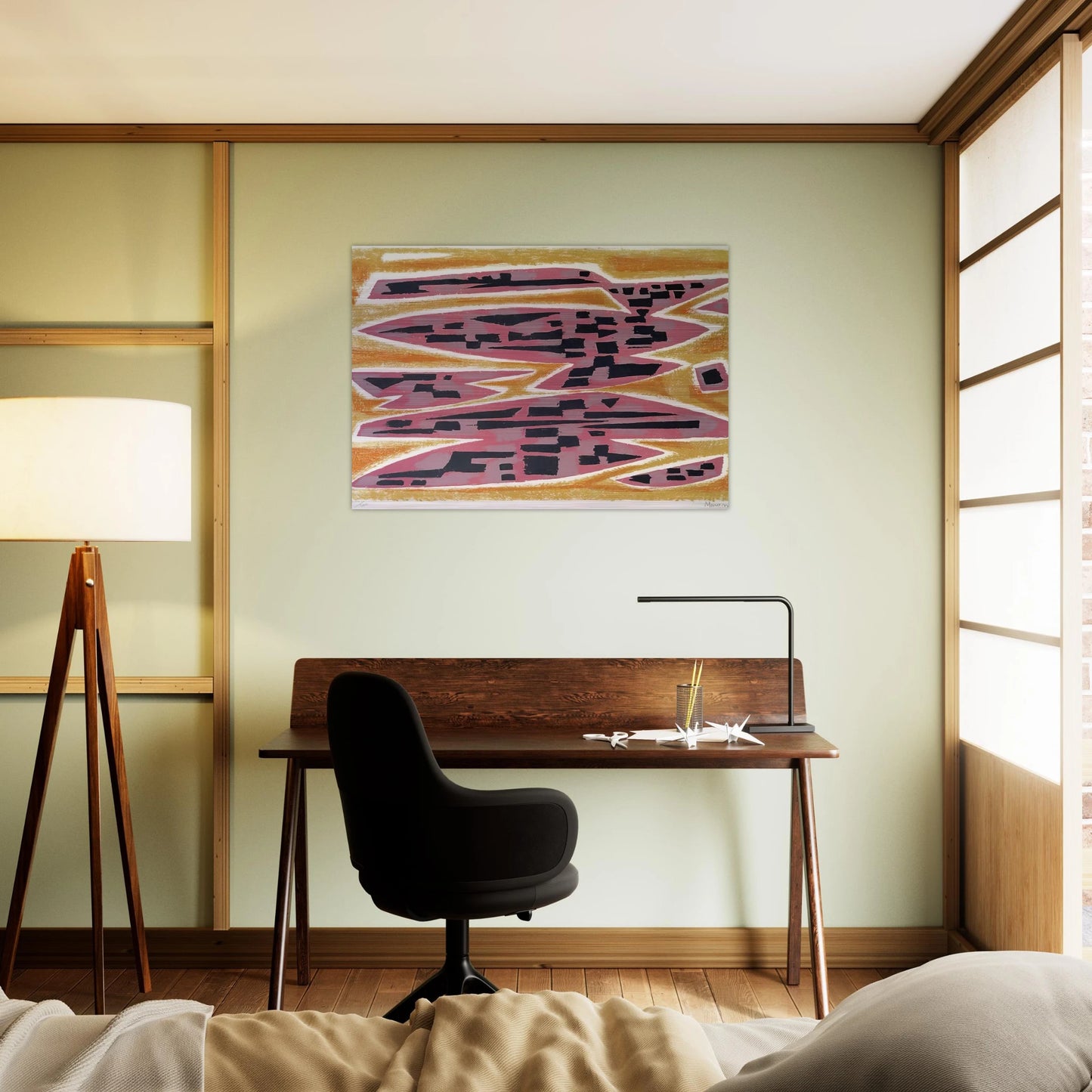Abstract Composition - 1955 - Alfred Manessier Brushed Aluminum Print - 70x100 cm / 28x40 inches | Alfred Manessier Aluminum Print | Alfred Manessier Prints