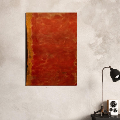 Black and Red - Sam Francis Brushed Aluminum Print - 70x100 cm / 28x40 inches | Sam Francis Aluminum Print | Sam Francis Prints