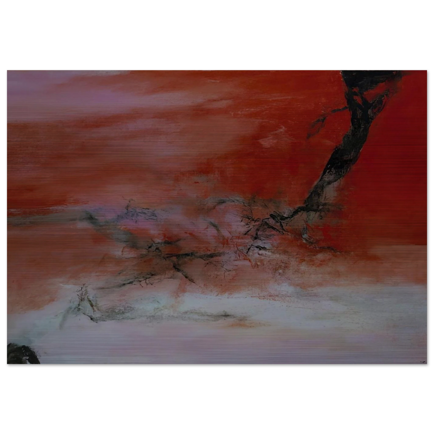10 JANVIER 2001 2001 - Zao Wou-Ki Brushed Aluminum Print - 70x100 cm / 28x40 inches | Zao Wou-Ki Aluminum Print | Zao Wou-Ki Prints