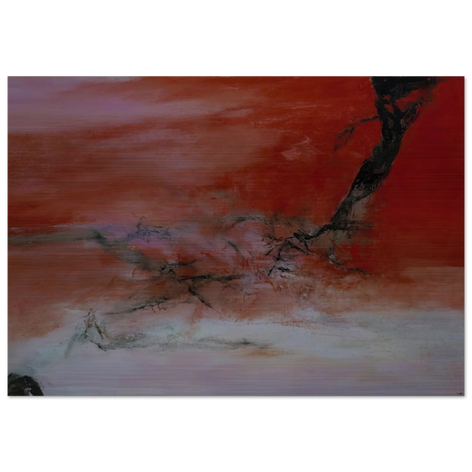 10 JANVIER 2001 2001 - Zao Wou-Ki Brushed Aluminum Print - 70x100 cm / 28x40 inches | Zao Wou-Ki Aluminum Print | Zao Wou-Ki Prints