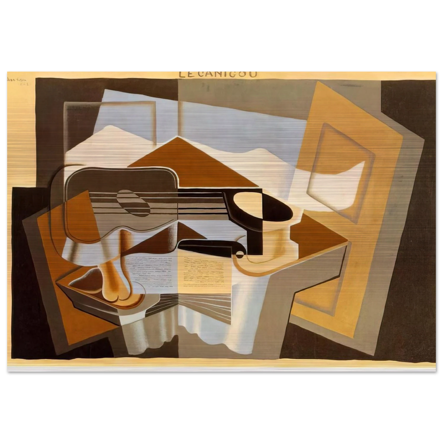 THE MOUNTAIN LE CANIGOU 1921 - Juan Gris Brushed Aluminum Print - 70x100 cm / 28x40 inches | Juan Gris Aluminum Print | Juan Gris Prints
