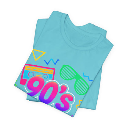 Música de la vieja escuela de los 90: ambiente arcade, clásico vintage de los 90. Camiseta retro de los 90 con la frase "Amo los años noventa".