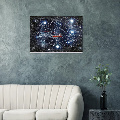 Constellation and Habitat of the Hydrospatial City, - 1973 - Gyula Kosice Brushed Aluminum Print - 70x100 cm / 28x40 inches | Gyula Kosice Aluminum Print | Gyula Kosice Prints
