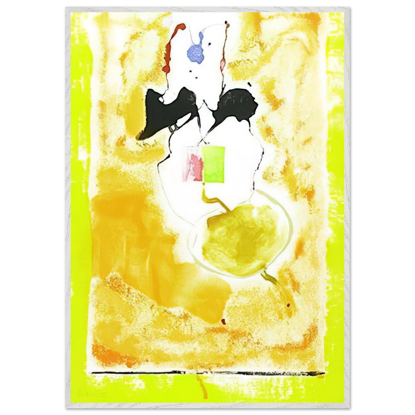 Helen Frankenthaler - Solar Imp - 2001 Wall art - 21x29.7 cm / 8x12" - Premium Wooden Framed Poster With Fine Art Paper-canvas - Wood frame