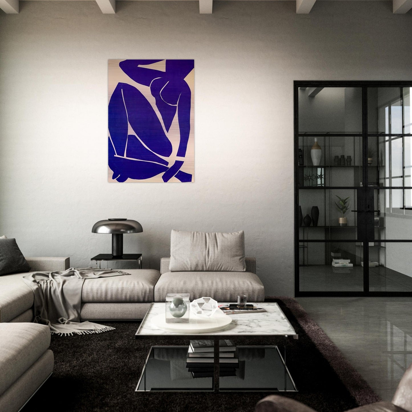 BLUE NUDE III 1952 - Henri Matisse Brushed Aluminum Print - 70x100 cm / 28x40 inches | Henri Matisse Aluminum Print | Henri Matisse Prints