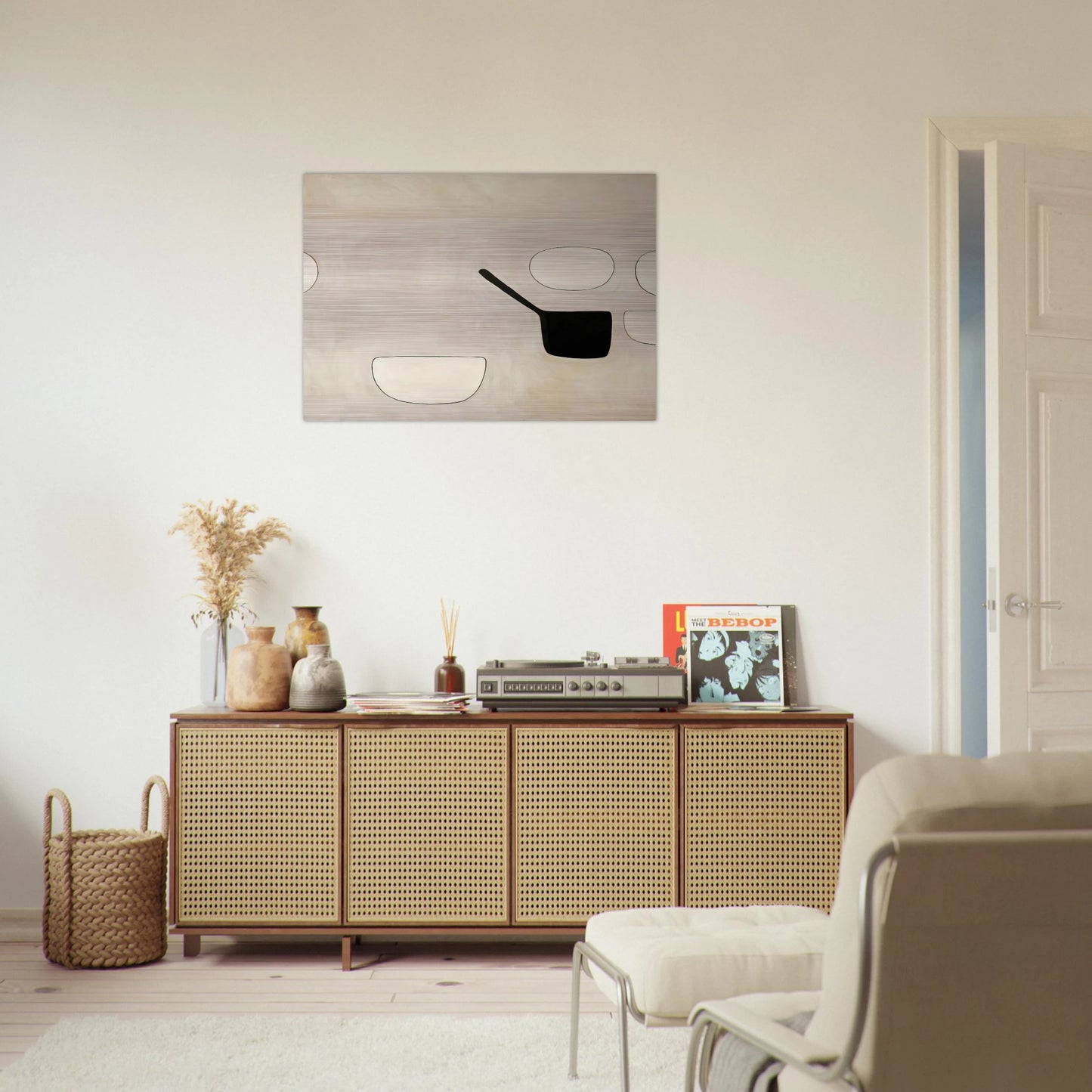 Six Open Forms - 1971 - William Scott Brushed Aluminum Print - 70x100 cm / 28x40 inches | William Scott Aluminum Print | William Scott Prints