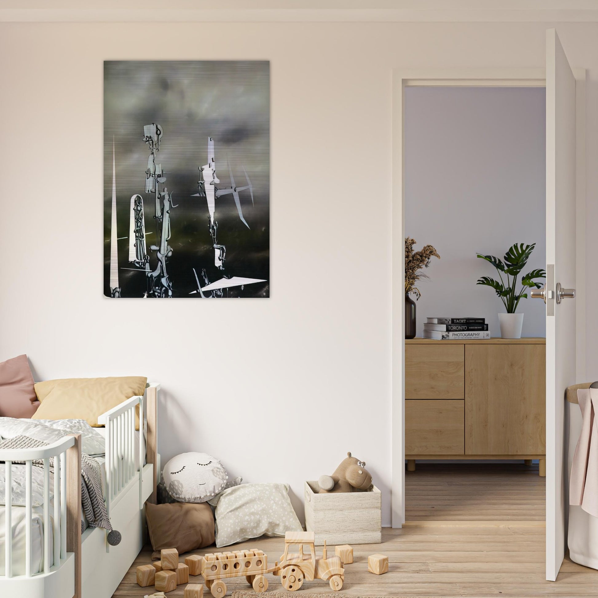 Phantoms - Yves Tanguy Brushed Aluminum Print - 70x100 cm / 28x40 inches | Yves Tanguy Aluminum Print | Yves Tanguy Prints