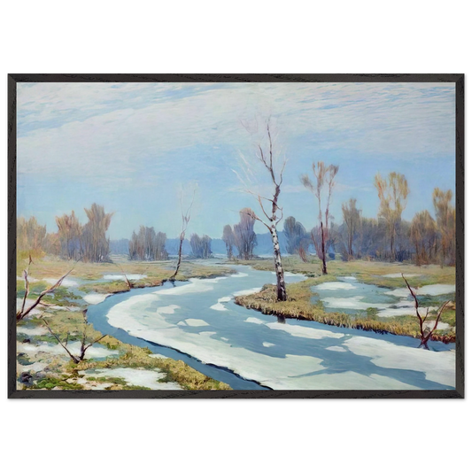 Early Spring N2 - Arkhyp Kuindzhi 70x100 cm / 28x40 inches Framed Art Print – Black Wooden Frame