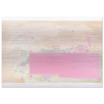 Orange-Pink-Green - 1971 - John Hoyland Brushed Aluminum Print - 70x100 cm / 28x40 inches | John Hoyland Aluminum Print | John Hoyland Prints