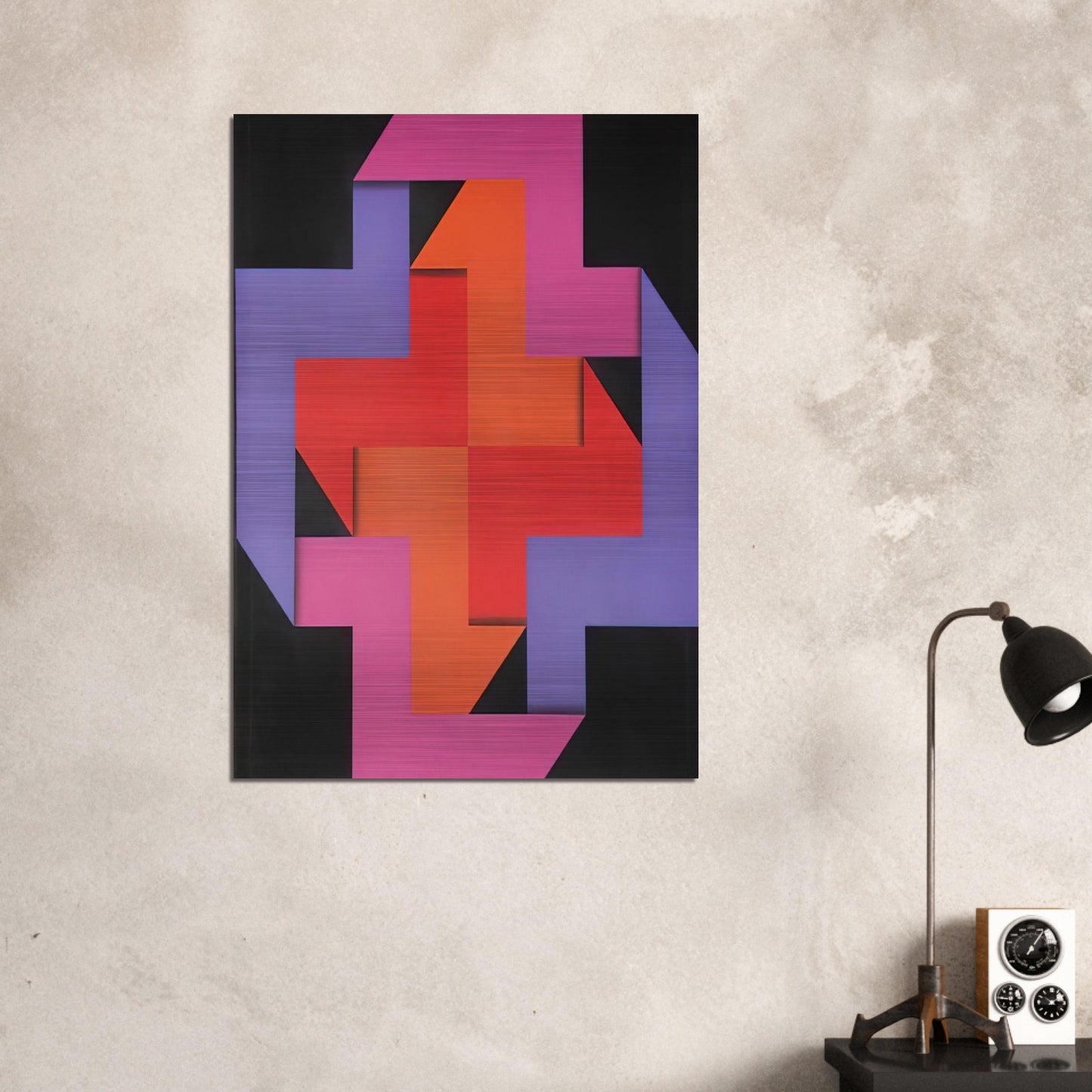 Tibacuy - 1969 - Omar Rayo Brushed Aluminum Print - 70x100 cm / 28x40 inches | Omar Rayo Aluminum Print | Omar Rayo Prints