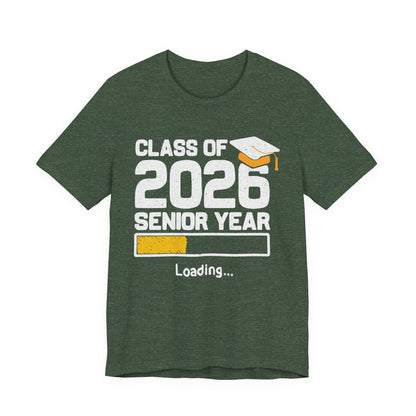 Camiseta de último año de la clase de 2026, camiseta de graduación, regalo de graduación unisex, ropa para estudiantes de último año de secundaria, camiseta con destino a la universidad