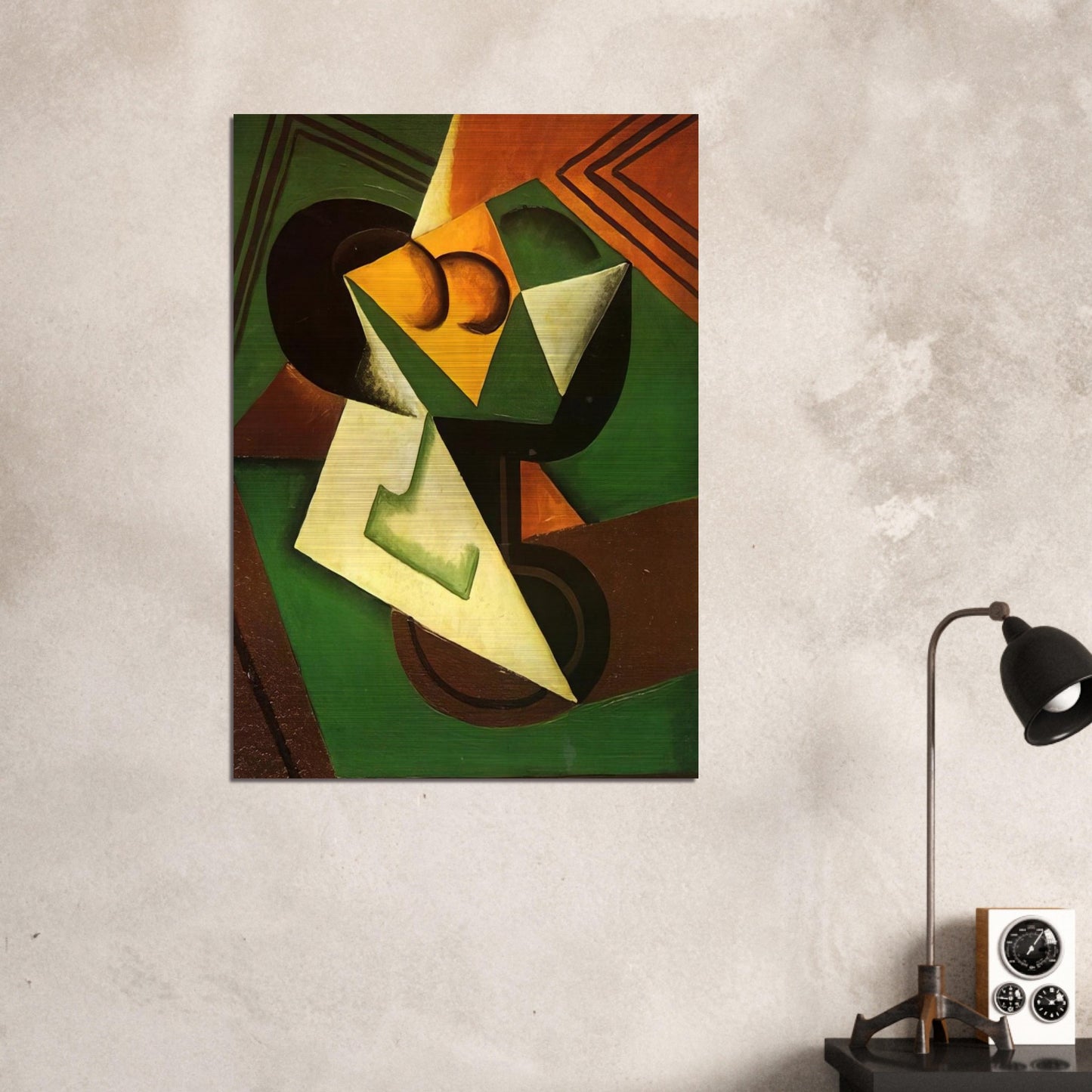 FRUIT BOWL AND FRUIT - Juan Gris Brushed Aluminum Print - 70x100 cm / 28x40 inches | Juan Gris Aluminum Print | Juan Gris Prints